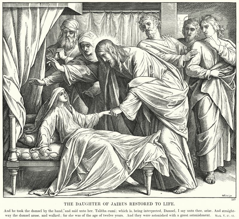 The Daughter of Jairus Restored to Life by Julius (after) Schnorr von Carolsfeld