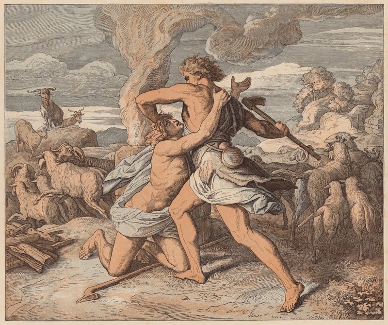 The Death of Abel, Genesis, IV, 8 by Julius (after) Schnorr von Carolsfeld