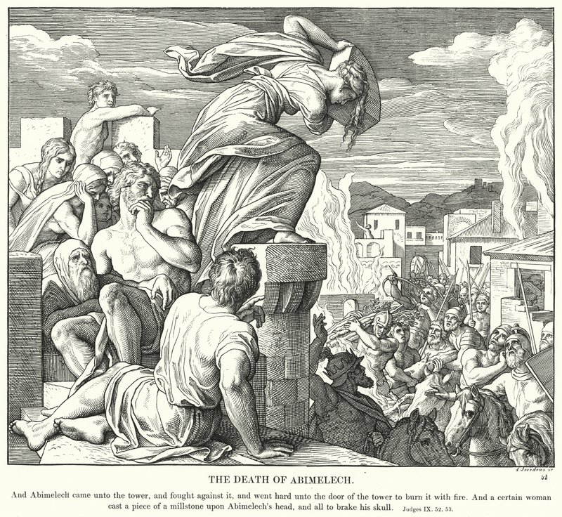 The Death of Abimelech by Julius (after) Schnorr von Carolsfeld