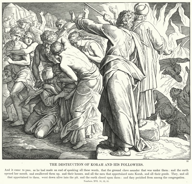 The Destruction of Korah and his Followers by Julius (after) Schnorr von Carolsfeld