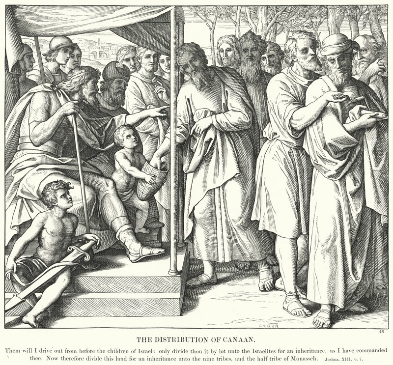 The Distribution of Canaan by Julius (after) Schnorr von Carolsfeld