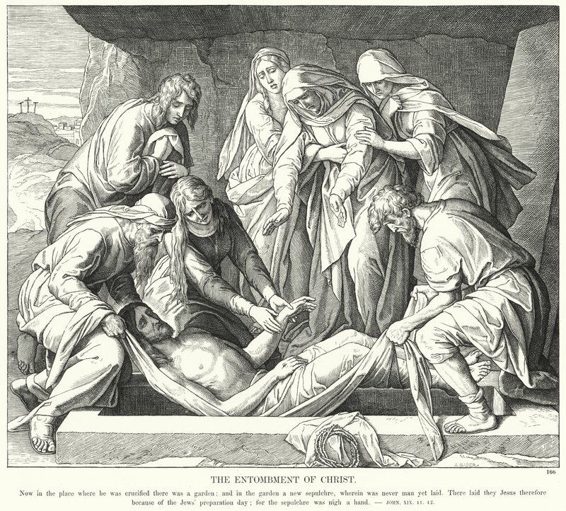 The Entombment of Christ by Julius (after) Schnorr von Carolsfeld