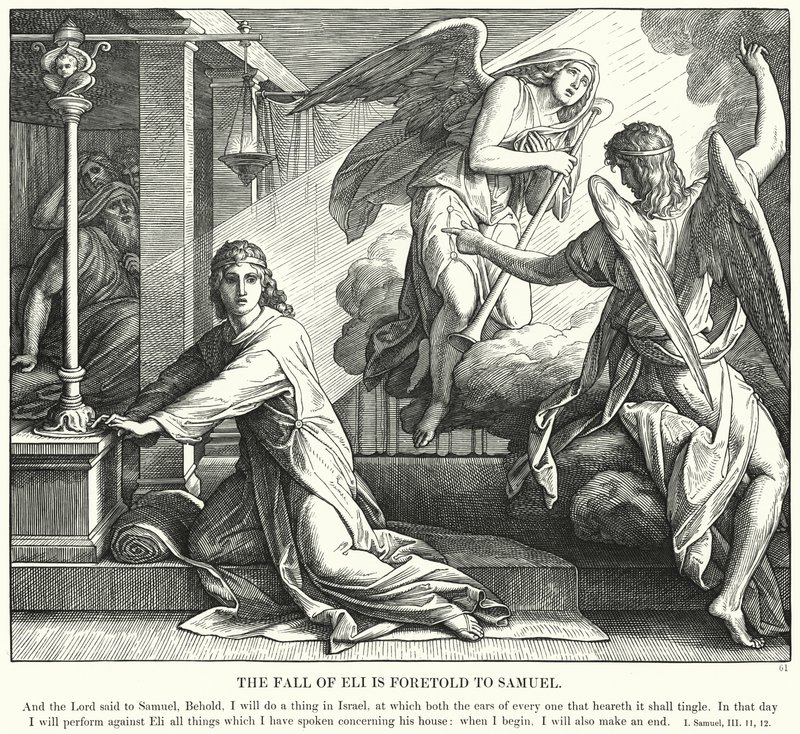 The Fall of Eli is Foretold to Samuel by Julius (after) Schnorr von Carolsfeld