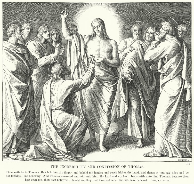 The Incredulity and Confession of Thomas by Julius (after) Schnorr von Carolsfeld