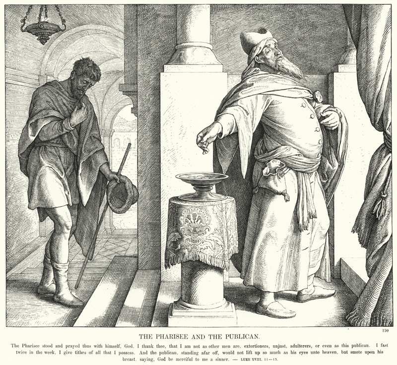 The Pharisee and the Publican by Julius (after) Schnorr von Carolsfeld
