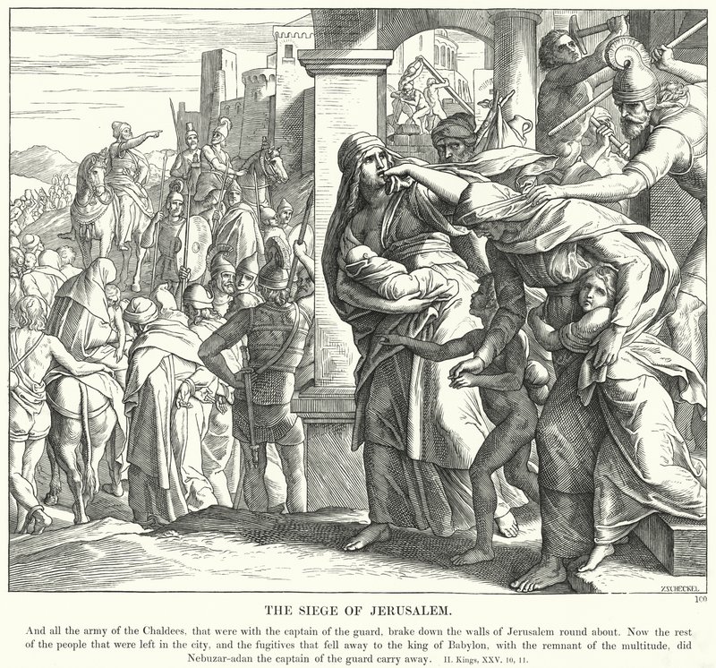 The Siege of Jerusalem by Julius (after) Schnorr von Carolsfeld