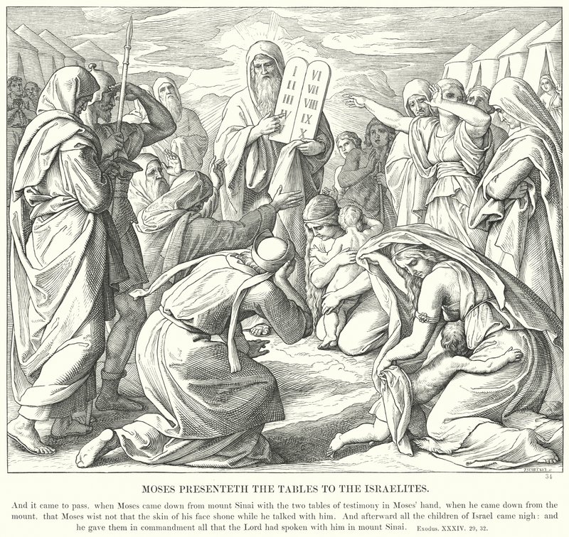 Moses Presenting the Tablets to the Israelites by Julius Schnorr von Carolsfeld