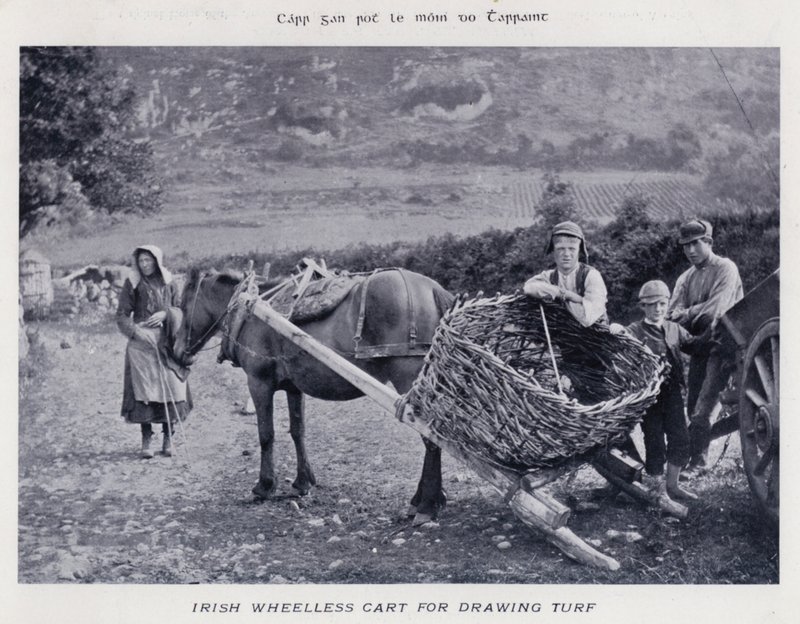 Irish Wheelless Cart for Drawing Turf by Karl Karlovich Piratsky