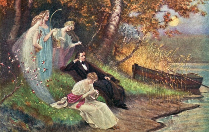 Schumann and His Muses by Karl or Carl the Younger Schweninger