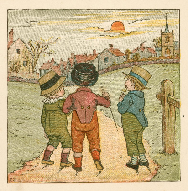 Boys out for a walk by Kate (after) Greenaway