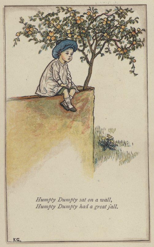 Humpty Dumpty sat on a wall by Kate (after) Greenaway