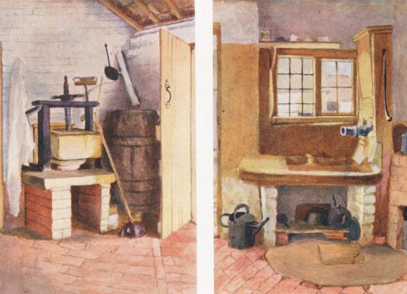 The Kitchen Pump and Old Cheese Press, Rolleston by Kate (after) Greenaway