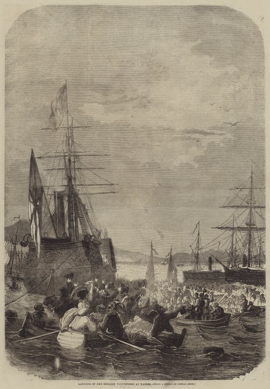 Landing of the English Volunteers at Naples by Konrad Grob