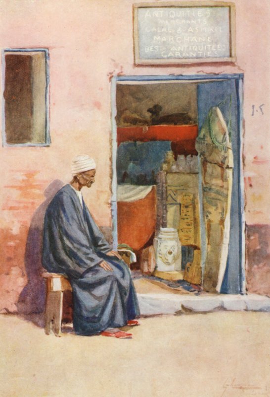 People of Egypt: Seller of Antiques, Baia Antikat by Lance Thackeray