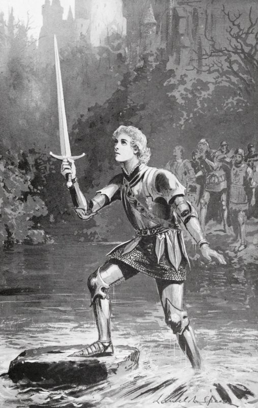 Galahad lifted the sword quite easily by Lancelot Speed