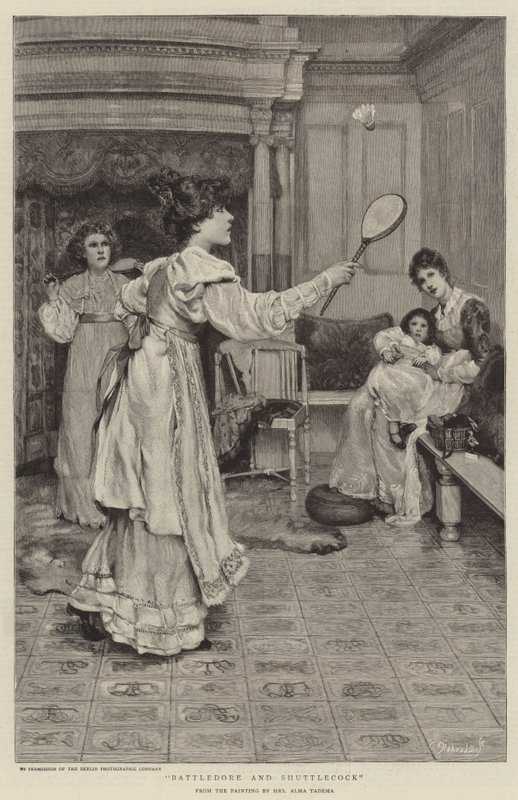 Battledore and Shuttlecock by Lawrence Alma Tadema
