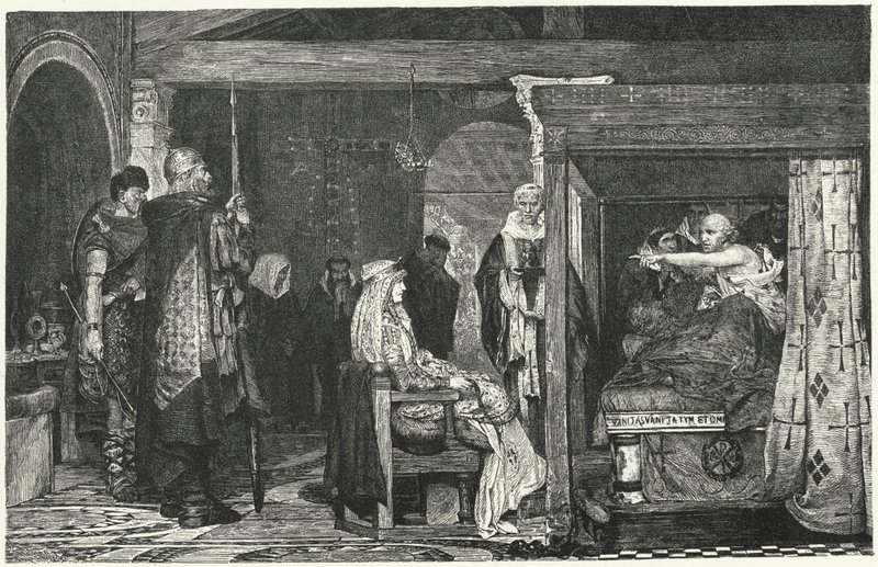 Queen Fredegund at the Deathbed of Bishop Praetextatus, 586 by Lawrence Alma Tadema