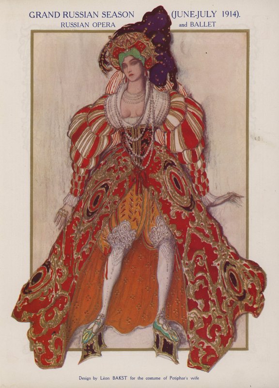 Costume Design by Leon Bakst for Potiphar