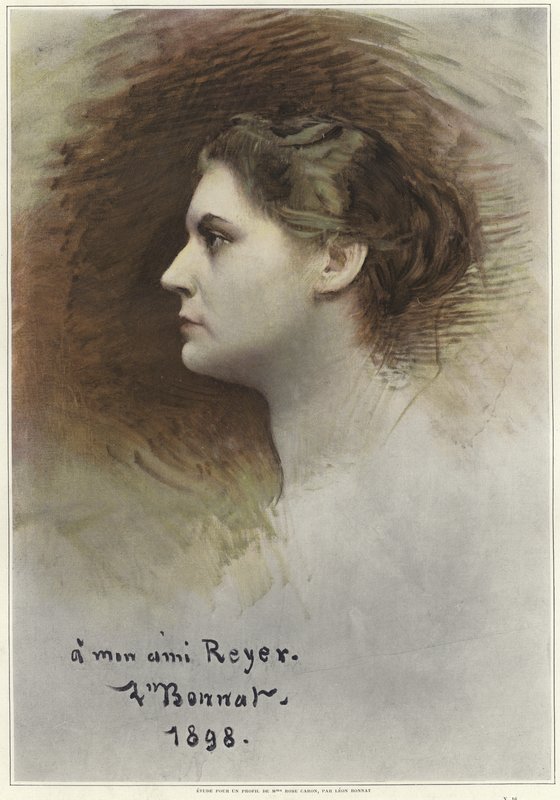 Study for a Profile of Rose Caron by Leon Joseph Florentin Bonnat
