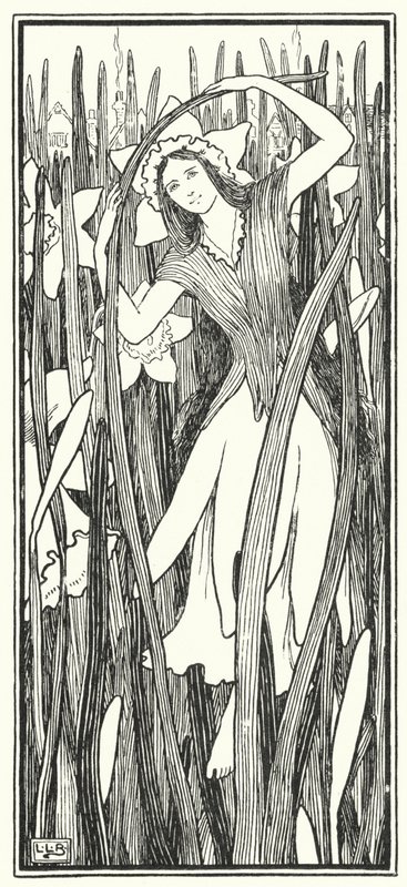 Daffy-down-dilly has come up to town, in a yellow petticoat and a green gown by Leonard Leslie Brooke