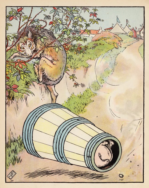 Illustration for The Three Little Pigs by Leonard Leslie Brooke