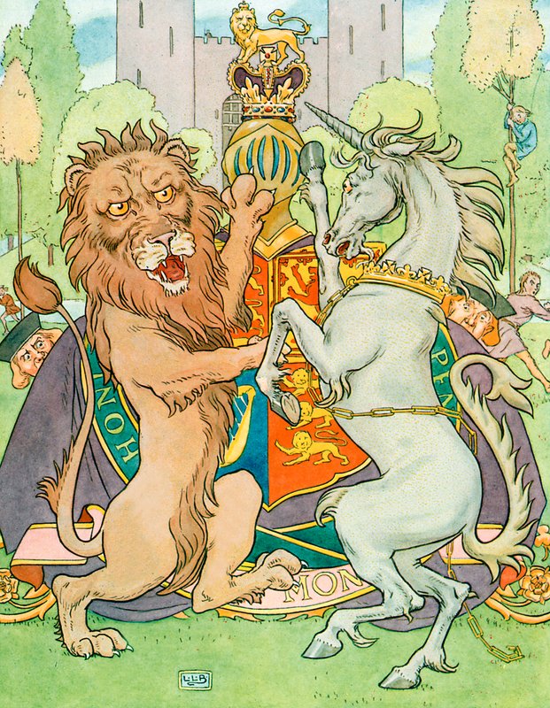 The Lion and the Unicorn by Leonard Leslie Brooke