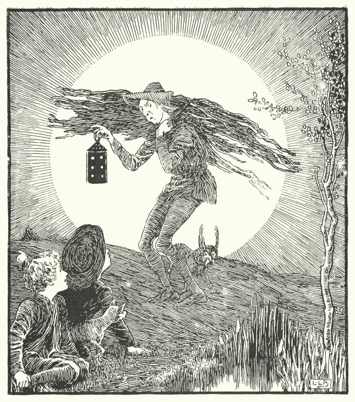 The man in the moon, came tumbling down (engraving) by Leonard Leslie Brooke