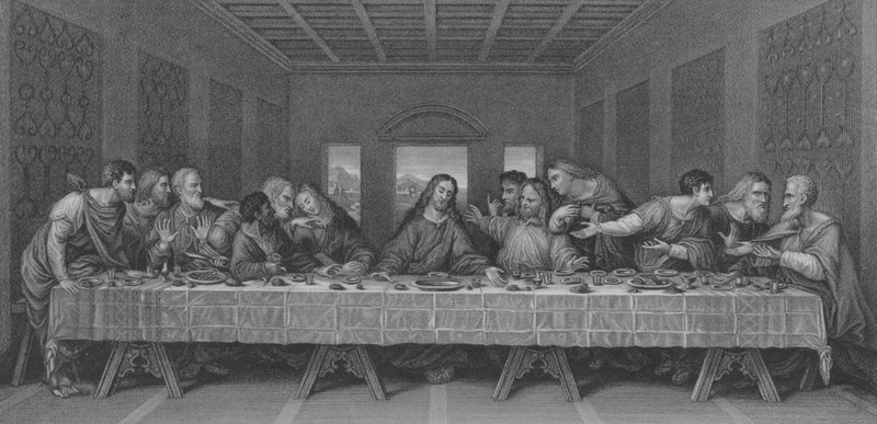 The Last Supper, St Matthew 26, Verse 17-30 by Leonardo da after Vinci