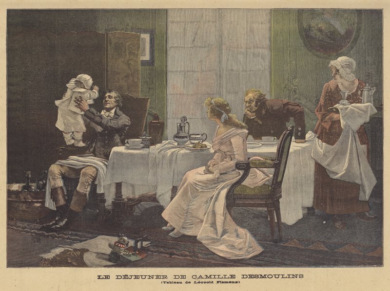 The Luncheon of Camille Desmoulins by Leopold Flameng