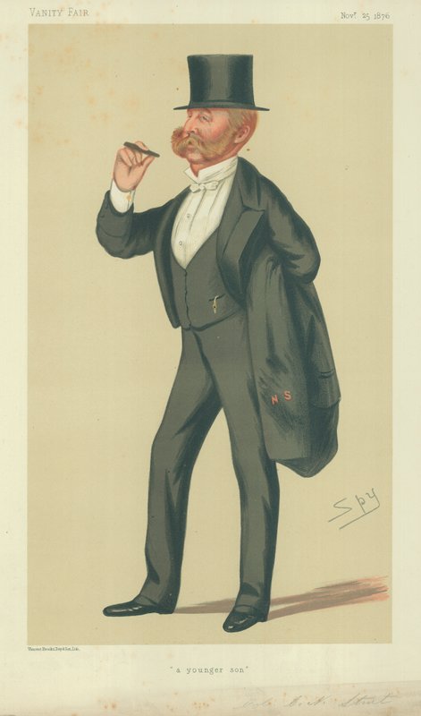 Colonel Charles Napier Sturt, A Younger Son, 25 November 1876, Vanity Fair Cartoon by Leslie Matthew Ward