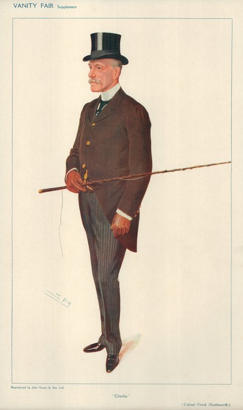 Colonel Frank Shuttleworth, Charlie, Vanity Fair cartoon by Leslie Matthew Ward