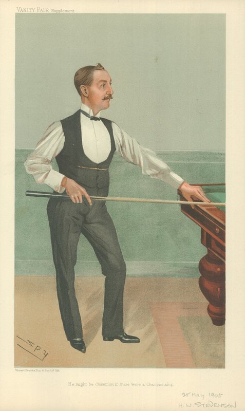 Harry W Stevenson, He might be champion if there were a championship, 25 May 1905, Vanity Fair cartoon by Leslie Matthew Ward