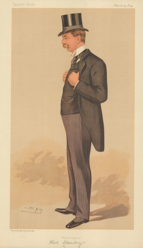 Lord Stanley MP, Westhoughton, 29 March 1894, Vanity Fair Cartoon by Leslie Matthew Ward