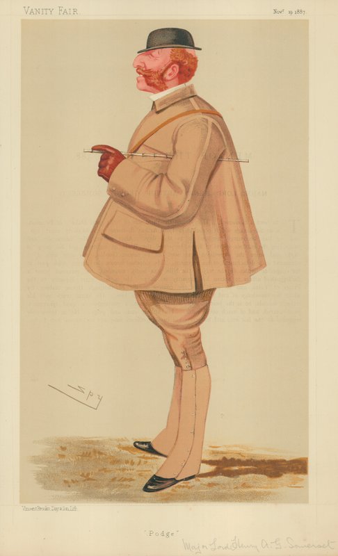 Major Lord Henry Arthur George Somerset, Podge, 19 November 1887, Vanity Fair cartoon by Leslie Matthew Ward