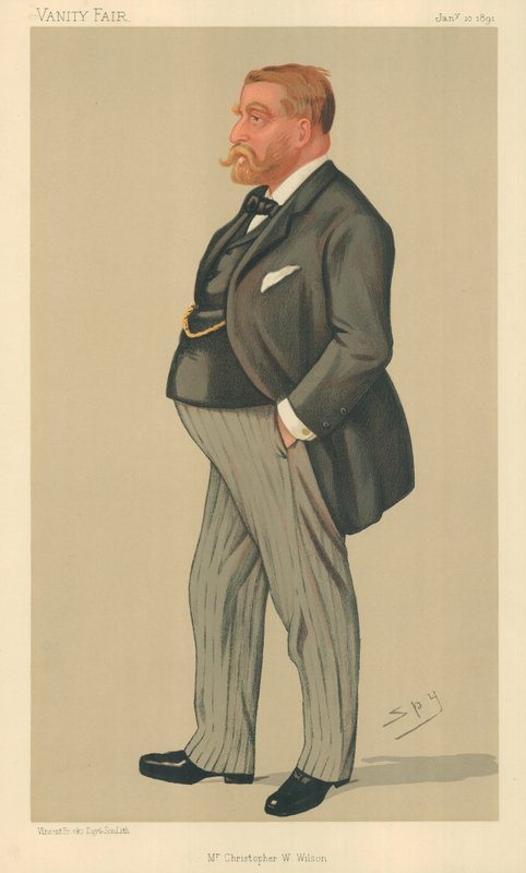 Mr Christopher W Wilson, Vanity Fair cartoon by Leslie Matthew Ward