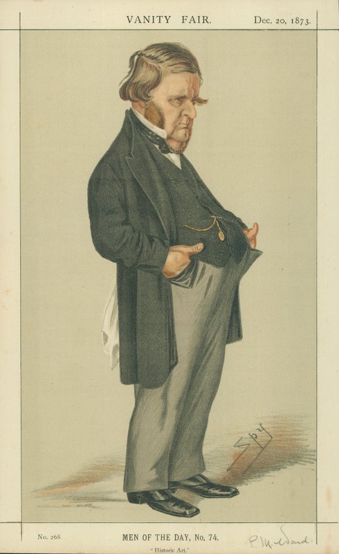 Mr Edward Matthew Ward, Historic Art, 20 December 1873, Vanity Fair cartoon by Leslie Matthew Ward