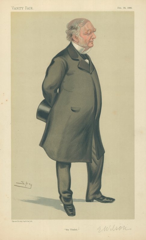 Mr Erasmus Wilson, The Obelisk, Vanity Fair cartoon by Leslie Matthew Ward
