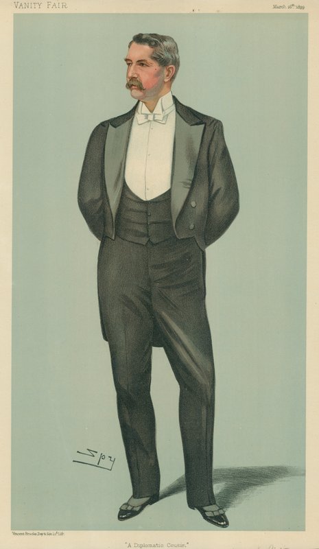 Mr Henry White, A Diplomatic Cousin, Vanity Fair Cartoon by Leslie Matthew Ward