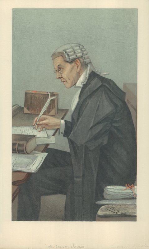 Mr John Lawson Walton, 6 March 1902, Vanity Fair Cartoon by Leslie Matthew Ward