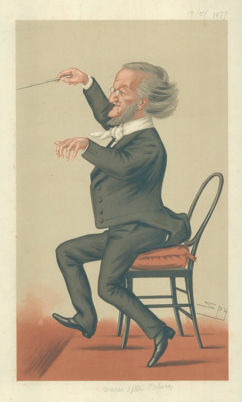 Richard Wagner, Music of the Future, Vanity Fair Cartoon by Leslie Matthew Ward