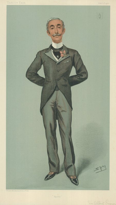 Sir Albert Edward Sassoon, Hyde, 1 February 1900, Vanity Fair cartoon by Leslie Matthew Ward