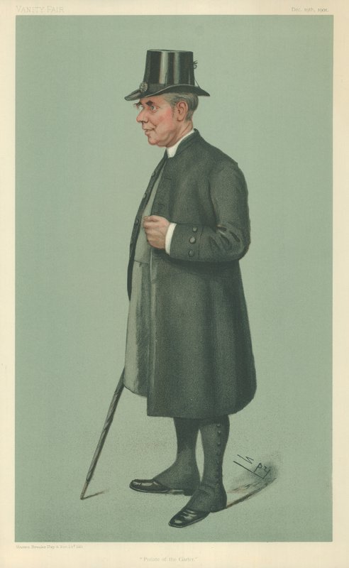 The Bishop of Winchester, Prelate of the Garter, 19 December 1901, Vanity Fair cartoon by Leslie Matthew Ward