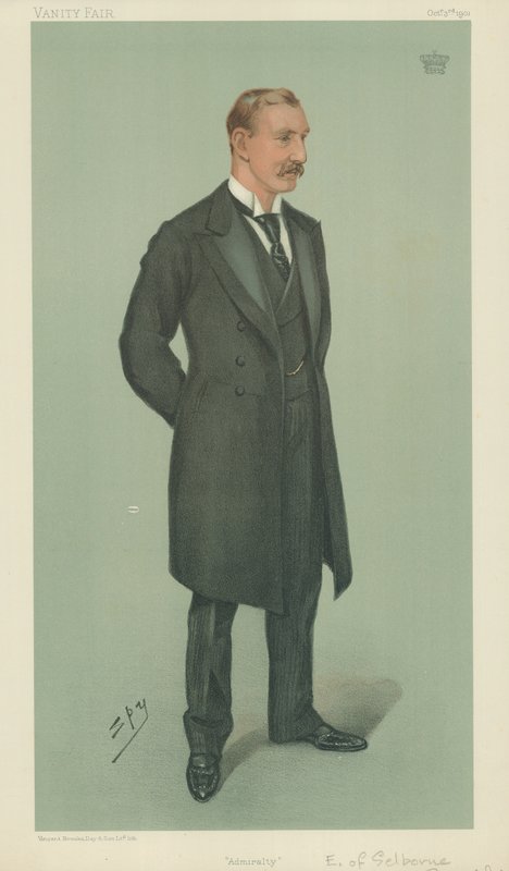 The Earl of Selborne, Admiralty, 3 October 1901, Vanity Fair Cartoon by Leslie Matthew Ward