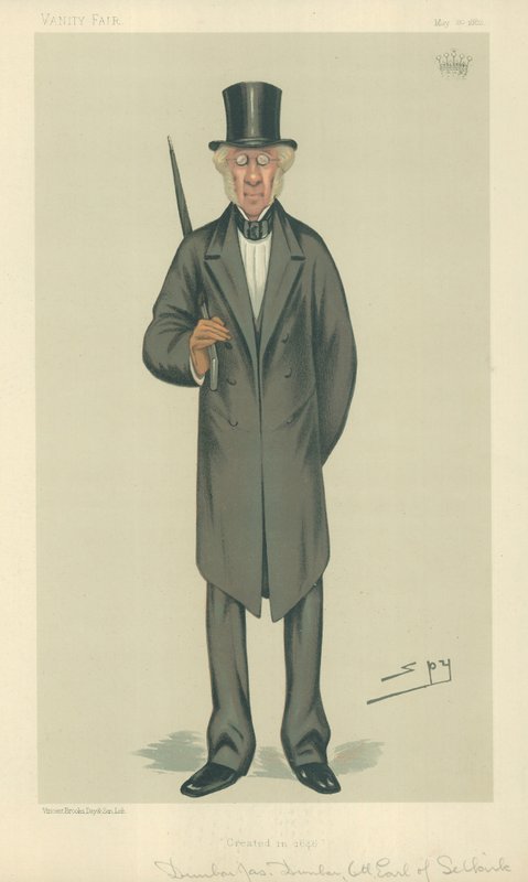 The Earl of Selkirk, Created in 1646, 20 May 1882, Vanity Fair cartoon by Leslie Matthew Ward