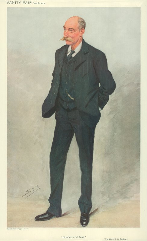 The Hon Robert Garnett Tatlow, Glasgow, 16 June 1909, Vanity Fair cartoon by Leslie Matthew Ward