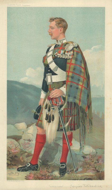 The Marquis of Tullibardine, Scottish Horse, 23 March 1905, Vanity Fair Cartoon by Leslie Matthew Ward