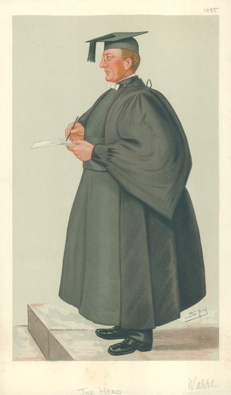 The Rev Edmond Warre, The Head, 20 June 1885, Vanity Fair cartoon by Leslie Matthew Ward