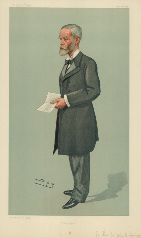 The Right Hon Sir John Gordon Sprigg, The Cape, 16 September 1897, Vanity Fair cartoon by Leslie Matthew Ward