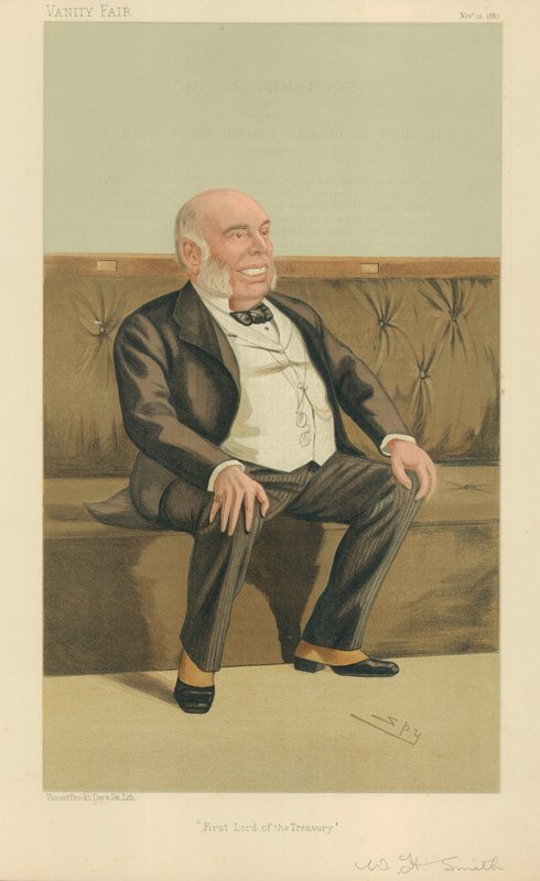 The Right Hon William Henry Smith, First Lord of the Treasury, 12 November 1887, Vanity Fair cartoon by Leslie Matthew Ward