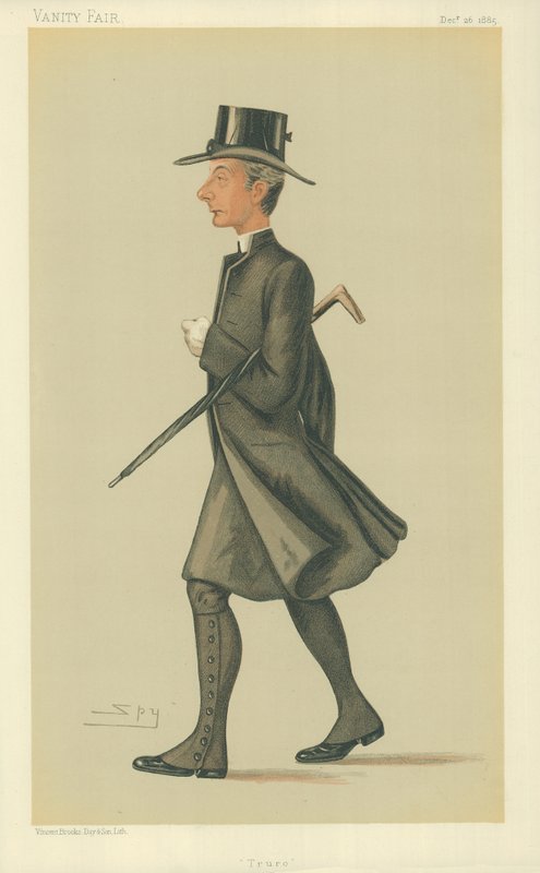 The Right Rev George Howard Wilkinson, Bishop of Truro, Truro, 26 December 1885, Vanity Fair Cartoon by Leslie Matthew Ward